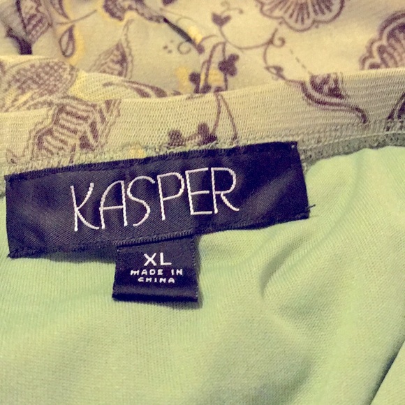 KASPER 2PC/ SKIRT SET,Size Large Top, Size X Large Skirt w/ full lining. - Picture 6 of 11